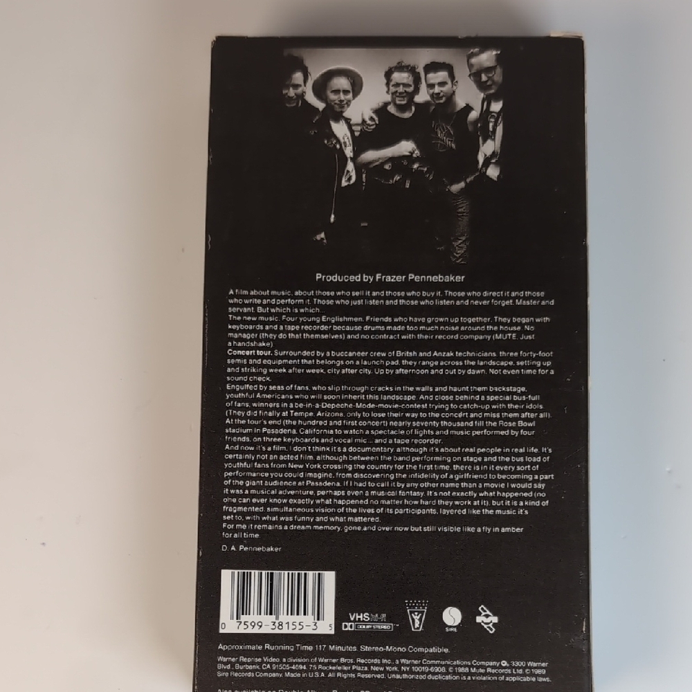 Depeche Mode 101 VHS Tape - Picture 3 of 6